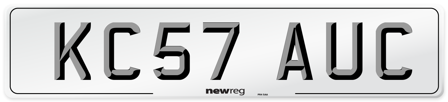 KC57 AUC Number Plate from New Reg